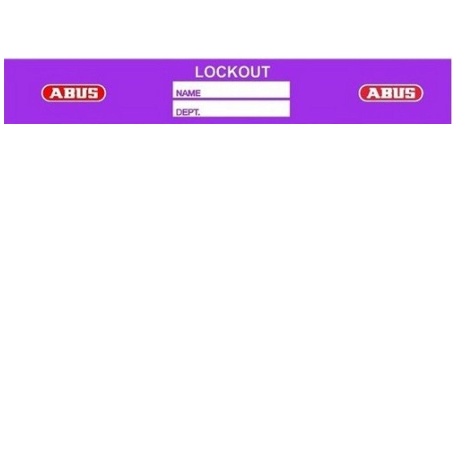 Abus AL0708 (93060) Purple Identi-Shield Label Lockout Labels Add Custom Colors and Identification to Safety Locks - The Lock Source