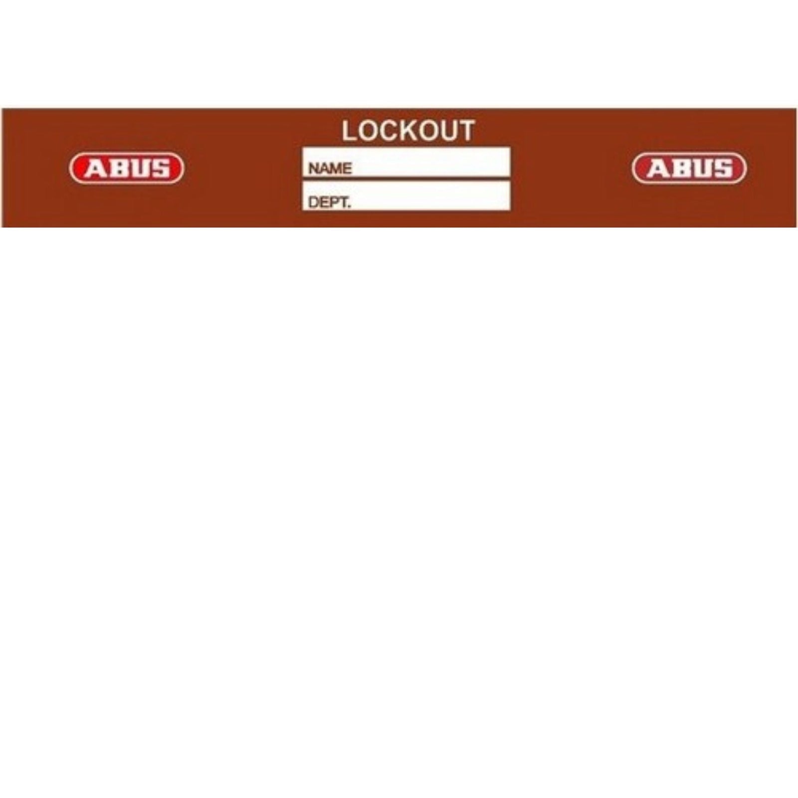Abus AL0709 (93070) Brown Identi-Shield Label Lockout Labels Add Custom Colors and Identification to Safety Locks - The Lock Source