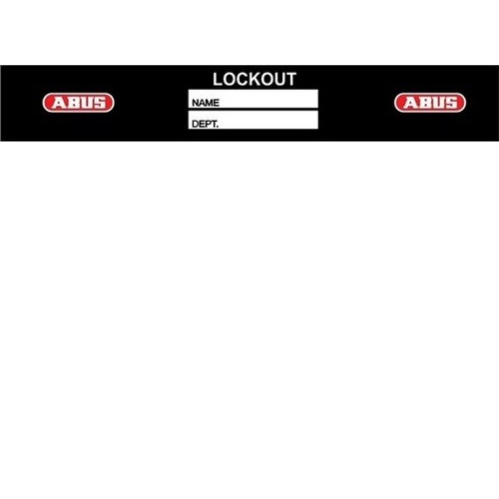 Abus AL0710 (93080) Black Identi-Shield Label Lockout Labels Add Custom Colors and Identification to Safety Locks - The Lock Source