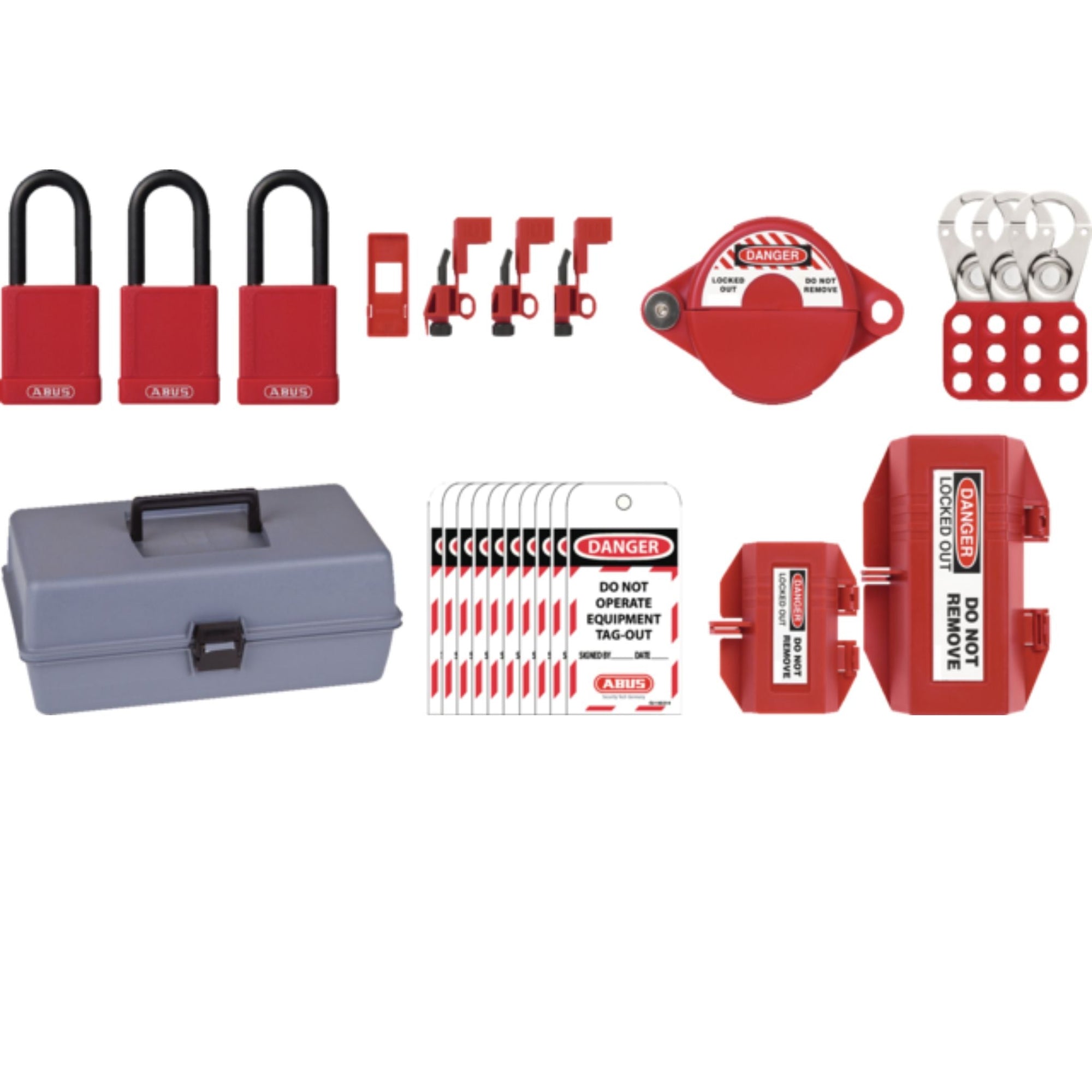 Abus K925 (97181) Electrical Toolbox Kit Stores and Organizes Lockout Devices In One Location - The Lock Source
