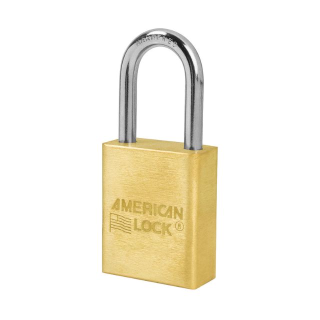 American Lock No. A6530 Series Solid Body Brass Padlock With 6-Pin Rekeyable Cylinder - The Lock Source