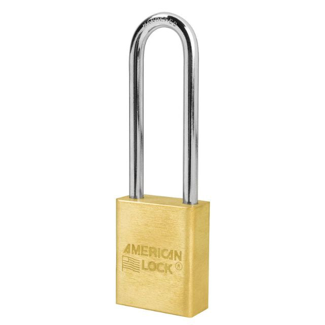 American Lock No. A6532 Series Rekeyable 6-Pin Brass Padlock With 3-Inch Tall Shackle - The Lock Source