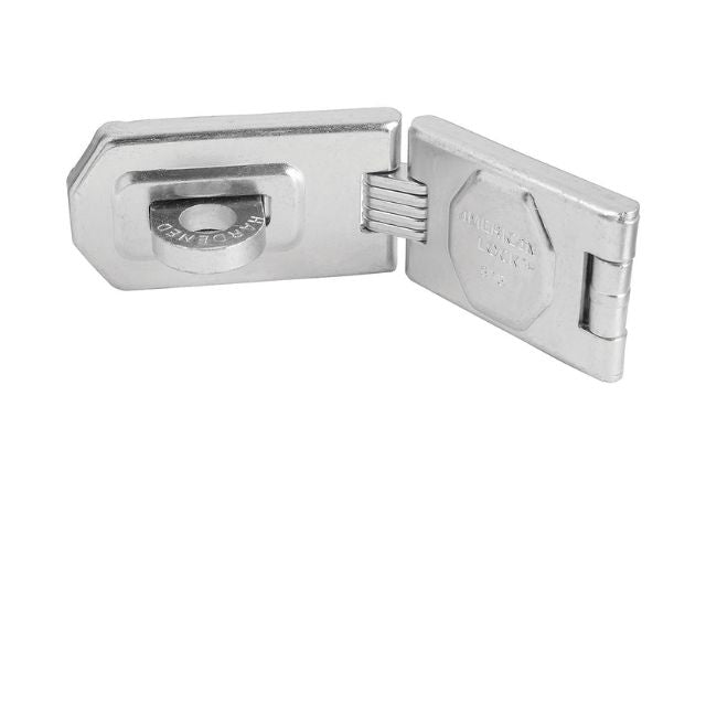 American Lock No. A875 Series 6-Inch Long Single Hinge Hasp Is Ideal for Corners - The Lock Source