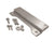 HES 150 Strike Latch Guard Satin Chrome Finish Install at Door Edge to Cover Lock & Electric Strike - The Lock Source