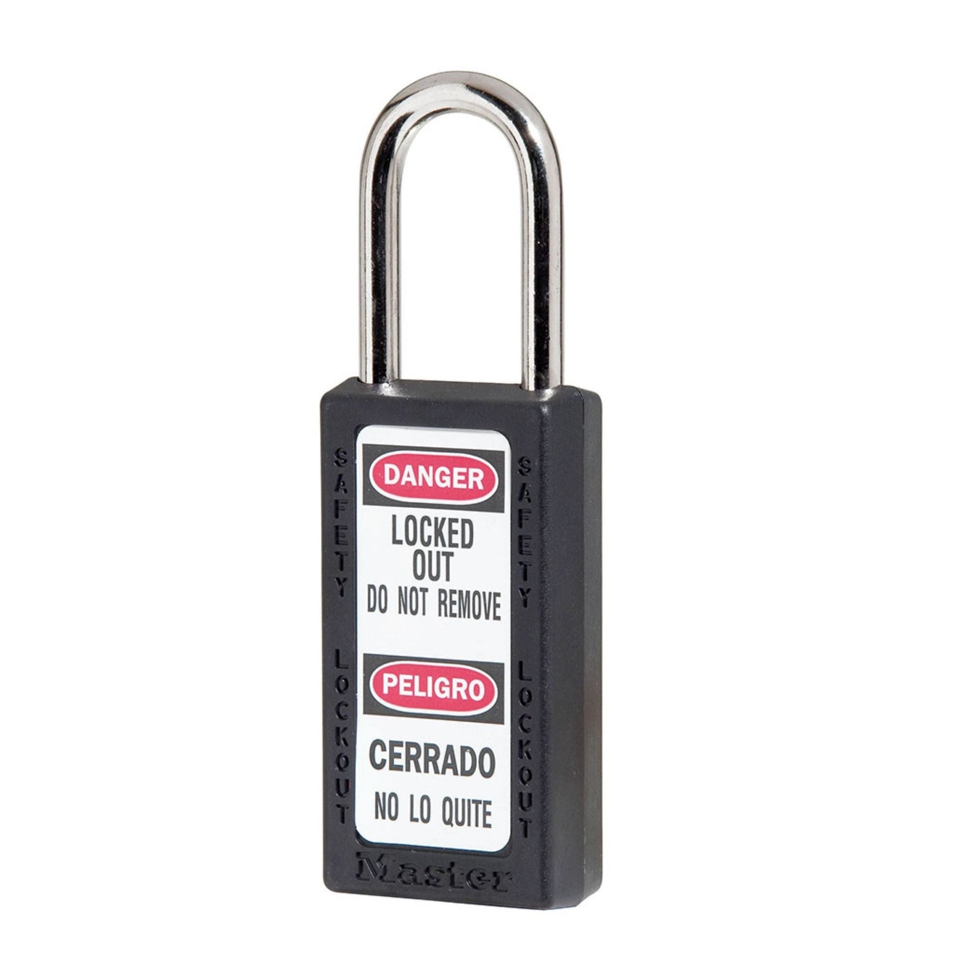 Master Lock 411KA BLK Black Keyed Alike Blue Zenex Thermoplastic Safety Locks - The Lock Source