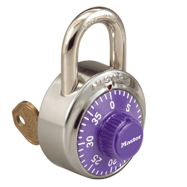 Master Lock 1525-PRP-V257 Combination Locker Locks with Purple Dial ...