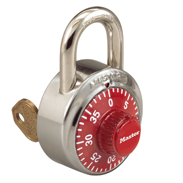 Master Lock 1525-RED-V57 Combination Locker Locks with Red Dial Keyed ...
