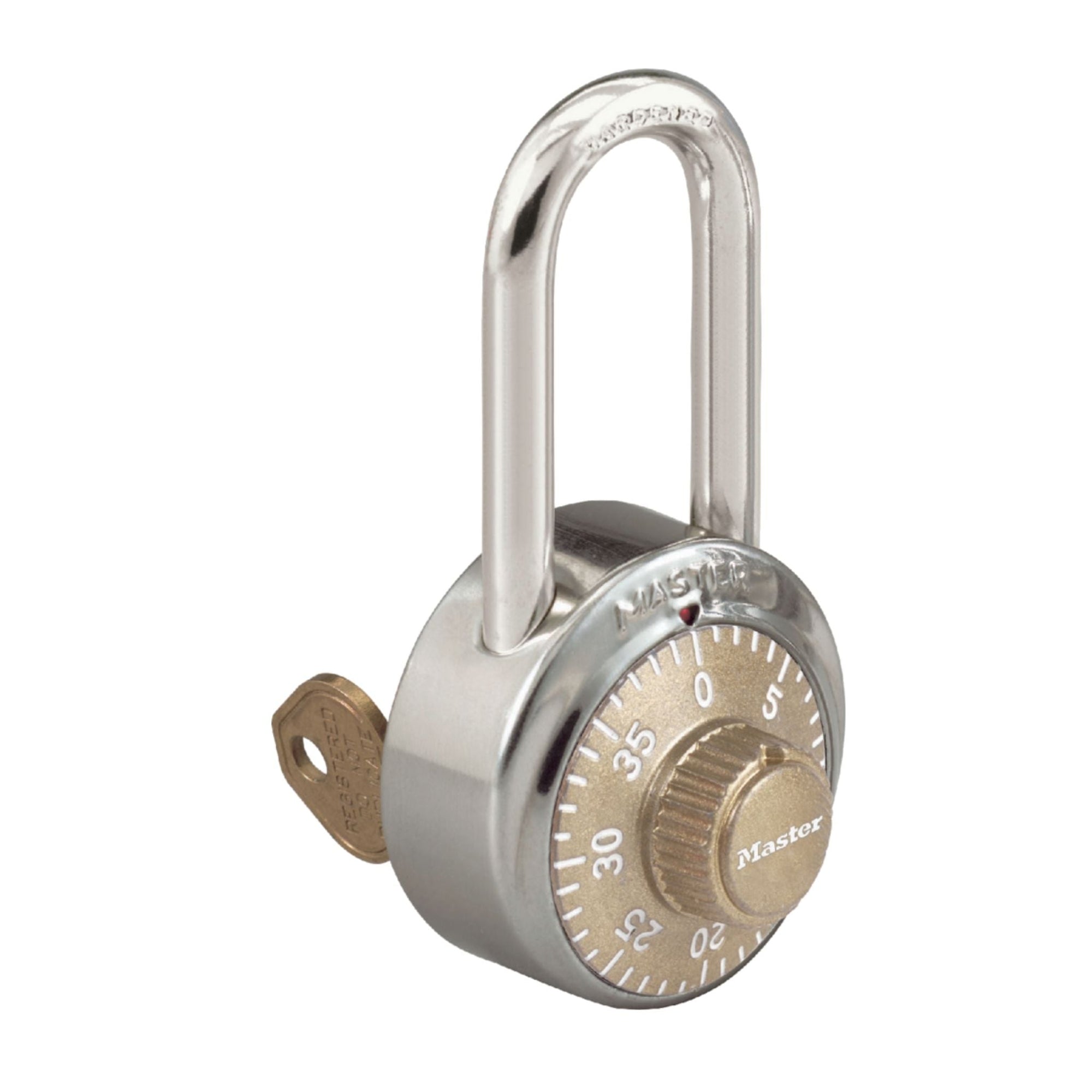 Master Lock 1525LF GLD V374 Gold Dial Locker Lock with Key Override - The Lock Source
