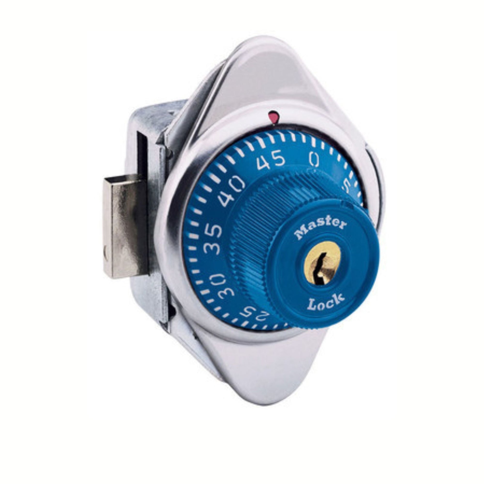 Master Lock No. 1630BLU Blue Built-In Combination Lock for Lift Handle Lockers - The Lock Source
