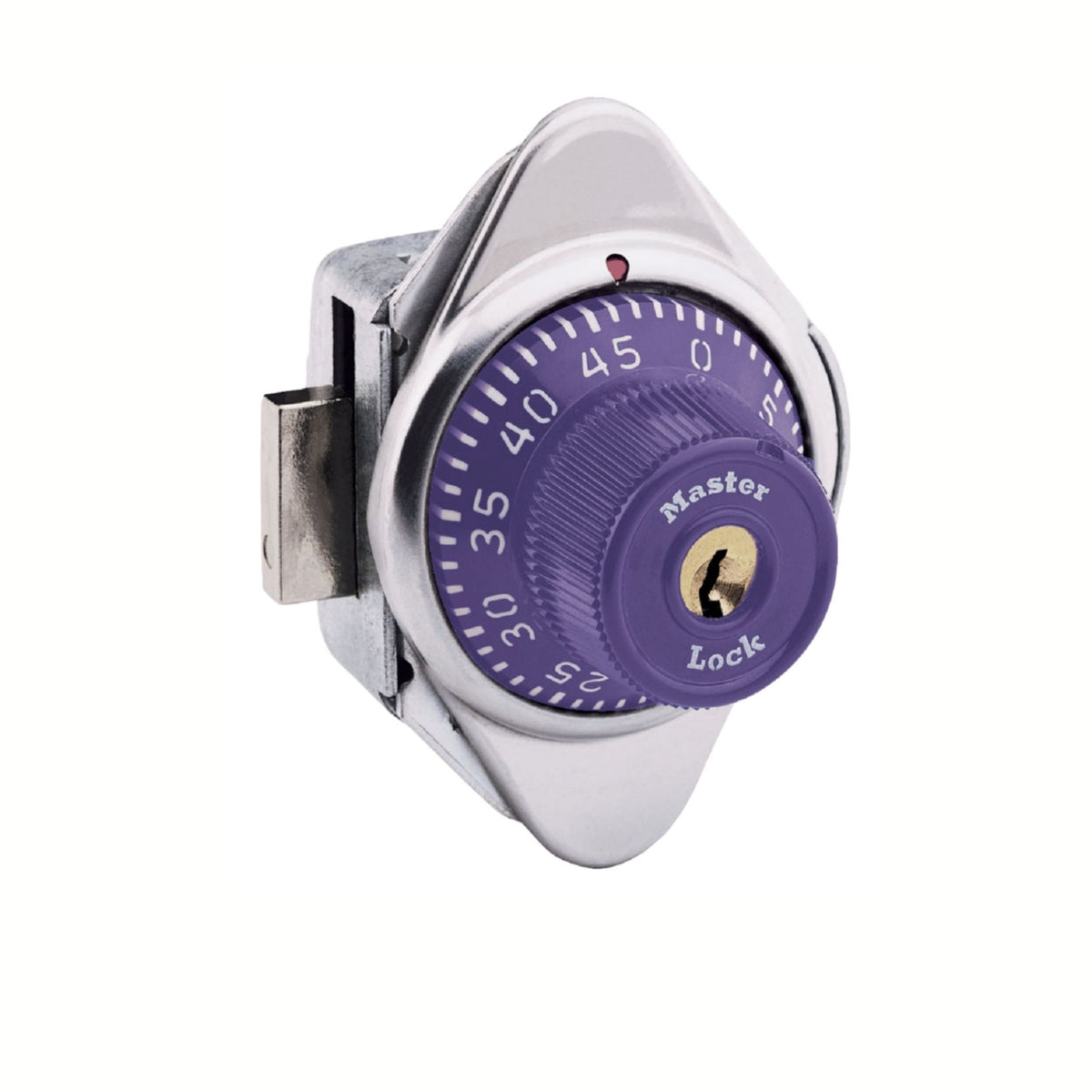 Master Lock 1630MDPRP Built-In Combination Locker Locks With Purple Metal Dials - The Lock Source