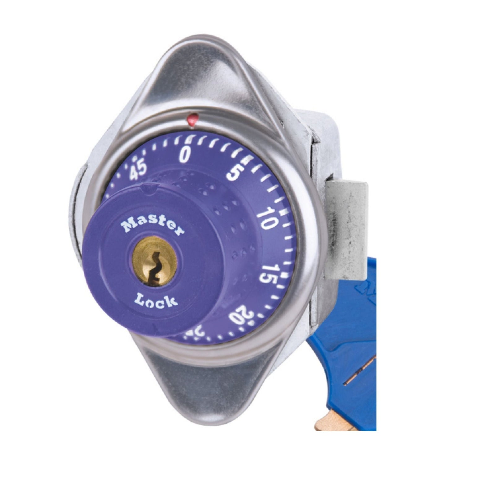 Master Lock 1653MDPRP Purple Auto Locking Padlock for Single Point Latch Lockers - The Lock Source