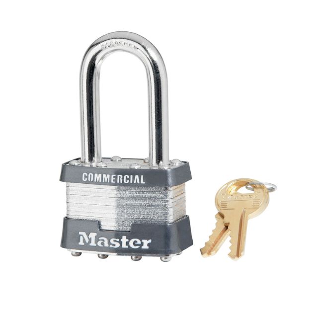Master Lock 1LF Padlock Laminated Steel Commercial Grade KD Locks with 1-1/2&quot; Shackle - The Lock Source
