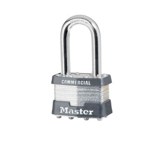 Master Lock 1MKLF Padlock Laminated Steel Commercial Grade Master Keyed (MK) Locks with 1-1/2&quot; Shackle - The Lock Source