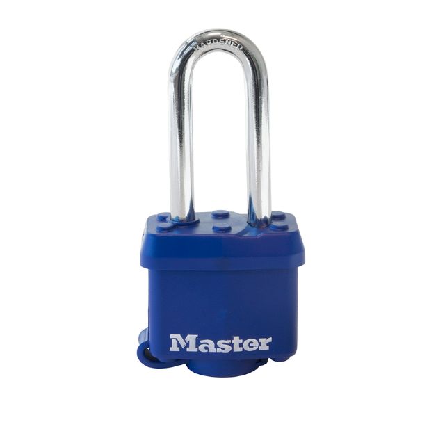 Master 312LH KA3210 Covered Laminated Steel Blue Padlocks - The Lock Source