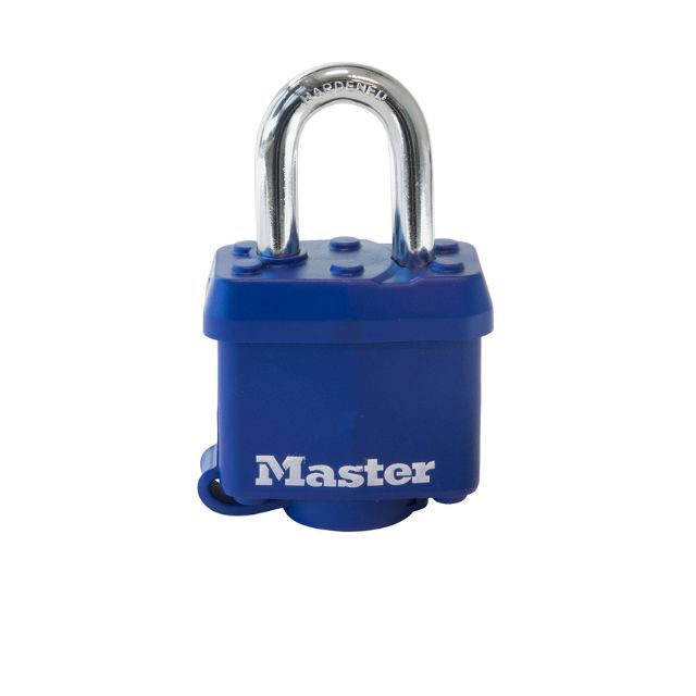 Master 312KA KAA1008 Covered Laminated Steel Blue Padlocks - The Lock Source