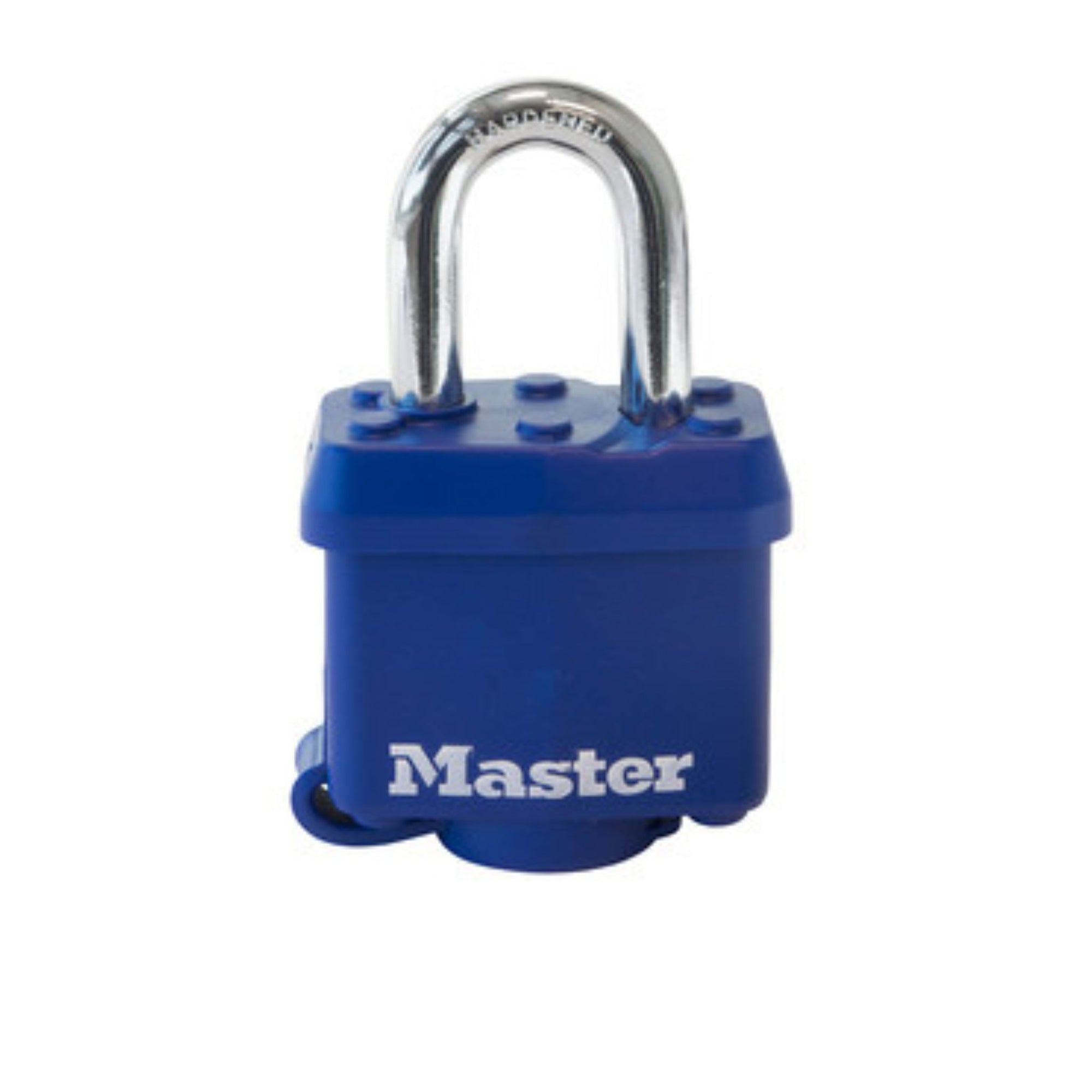 Master Lock No. 312 Series Blue Covered Locks With Laminated Steel Body Padlocks - The Lock Source