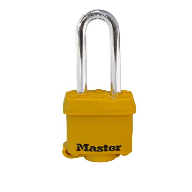 Master Lock 315LH KA A1012 Yellow Covered Padlocks Are Weather Resistant - The Lock Source