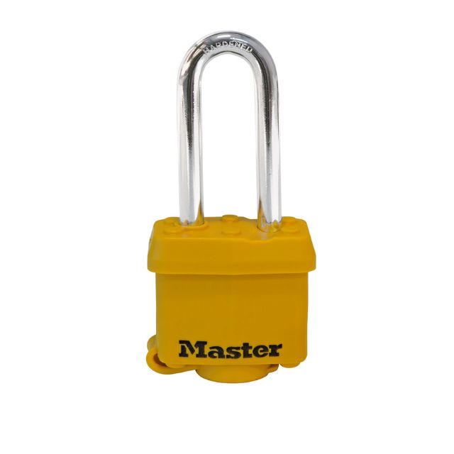 Master Lock 315LH KA 3210 Yellow Covered Padlocks Are Weather Resistant - The Lock Source