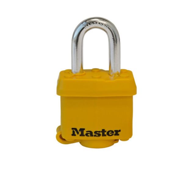 Master 315 KA0509 Covered Laminated Steel Yellow Padlocks - The Lock Source
