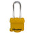 Master Lock 315LH Covered Yellow Padlock Laminated Steel Keyed Different (KD) With 2-Inch Shackle - The Lock Source