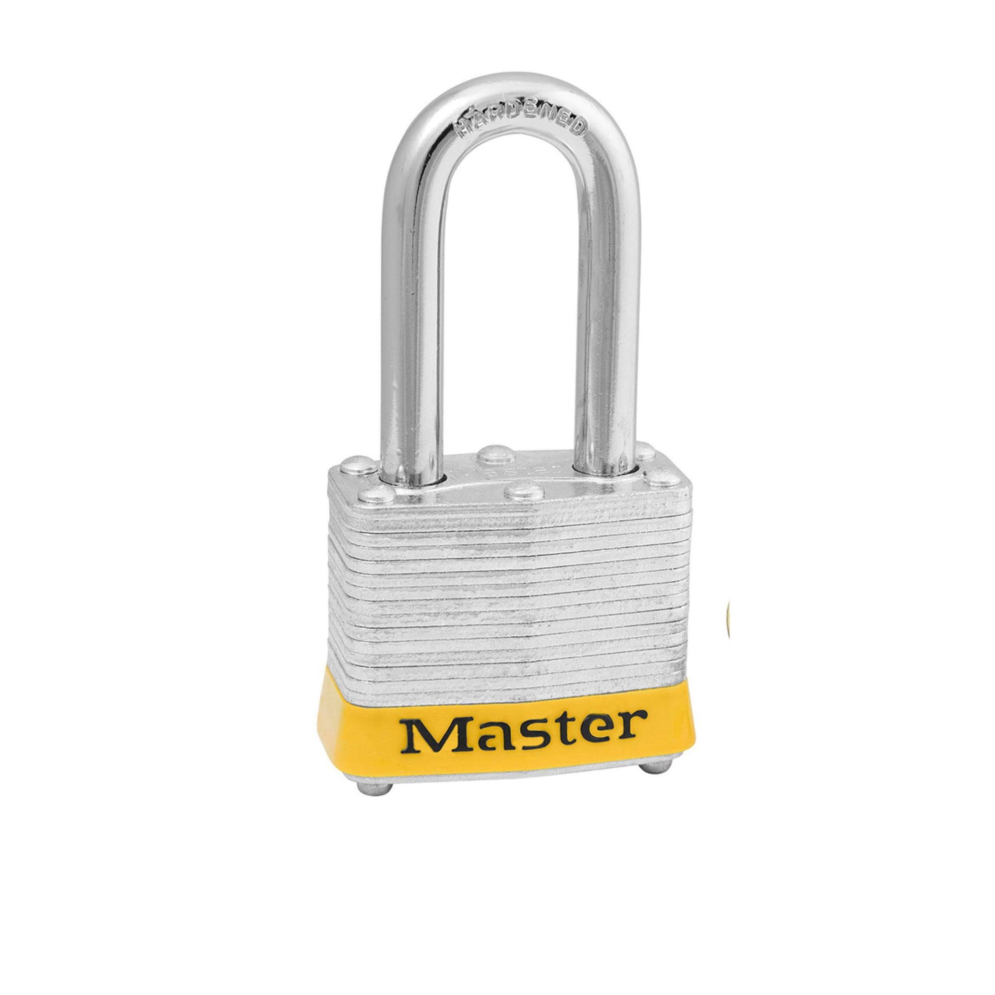 Master Lock 3KALFYLW Laminated Steel Padlock Keyed Alike With Yellow Bumper - The Lock Source