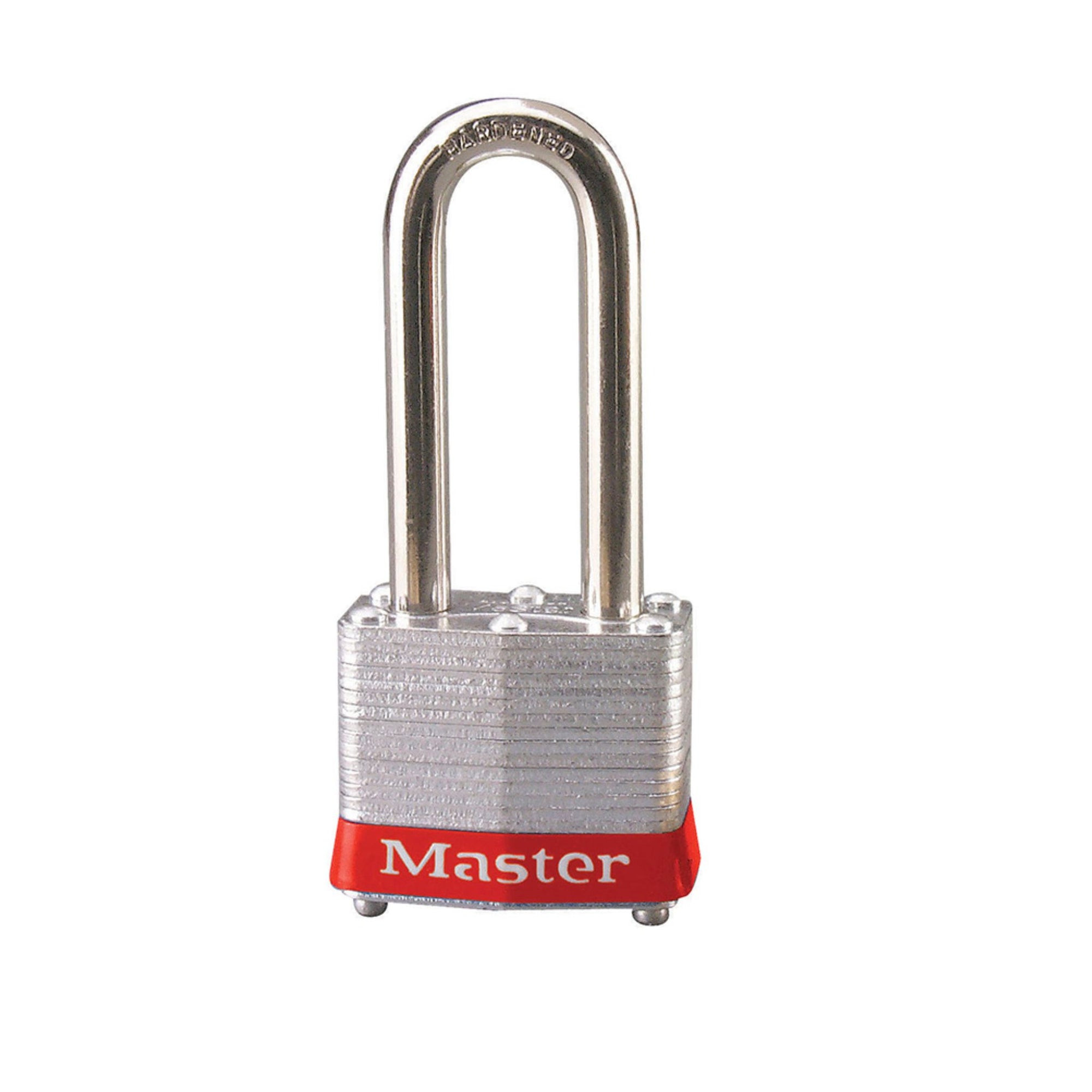 Master Lock 3KALH-RED Laminated Steel Padlock Keyed Alike With Red Bumper - The Lock Source