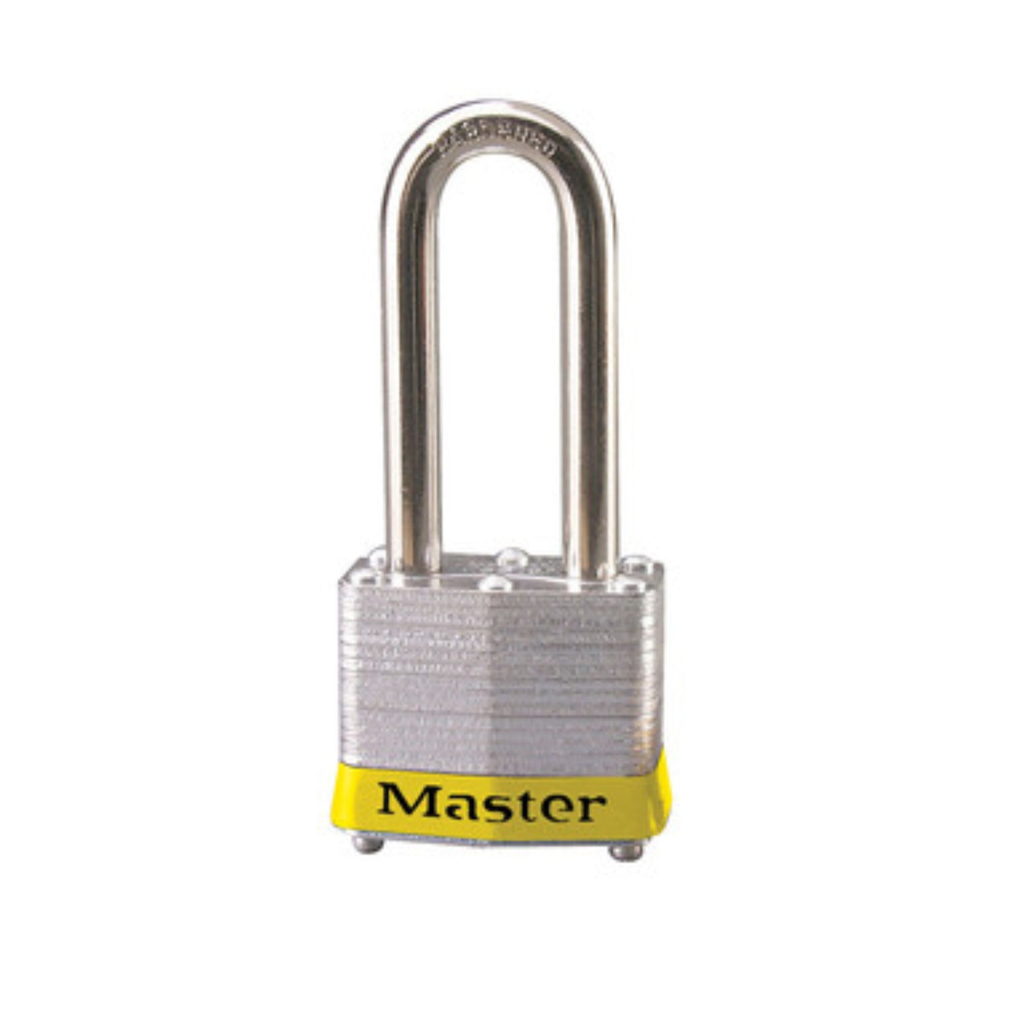 Master Lock 3KALHYLW Laminated Steel Padlock Keyed Alike With Yellow Bumper - The Lock Source