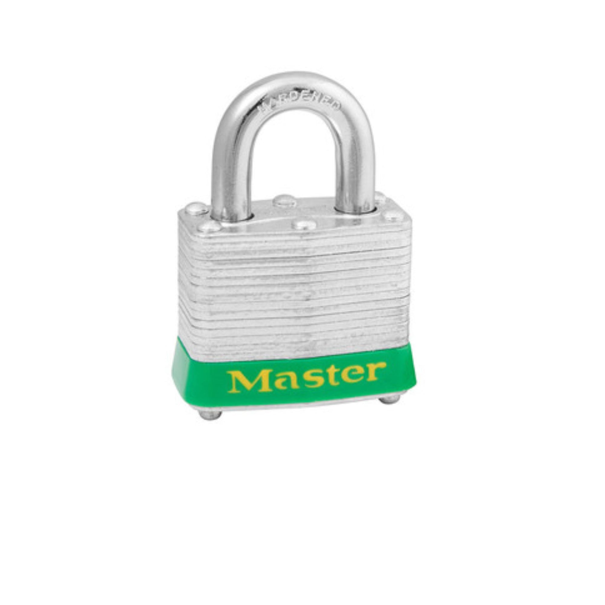 Master Lock 3MKGRN Master Keyed Lockout Tagout Padlock Has Bright Green Bumper - The Lock Source
