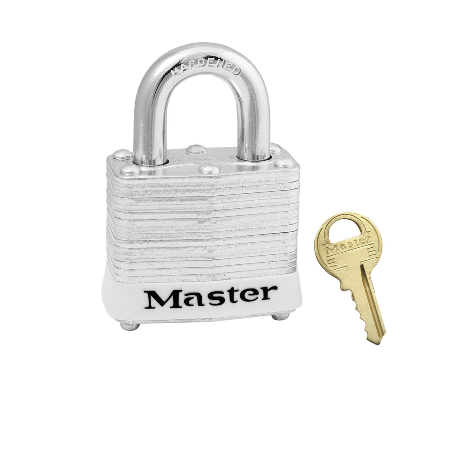 Master Lock No. 3WHT White Bumper Safety Padlock Keyed Different - The Lock Source