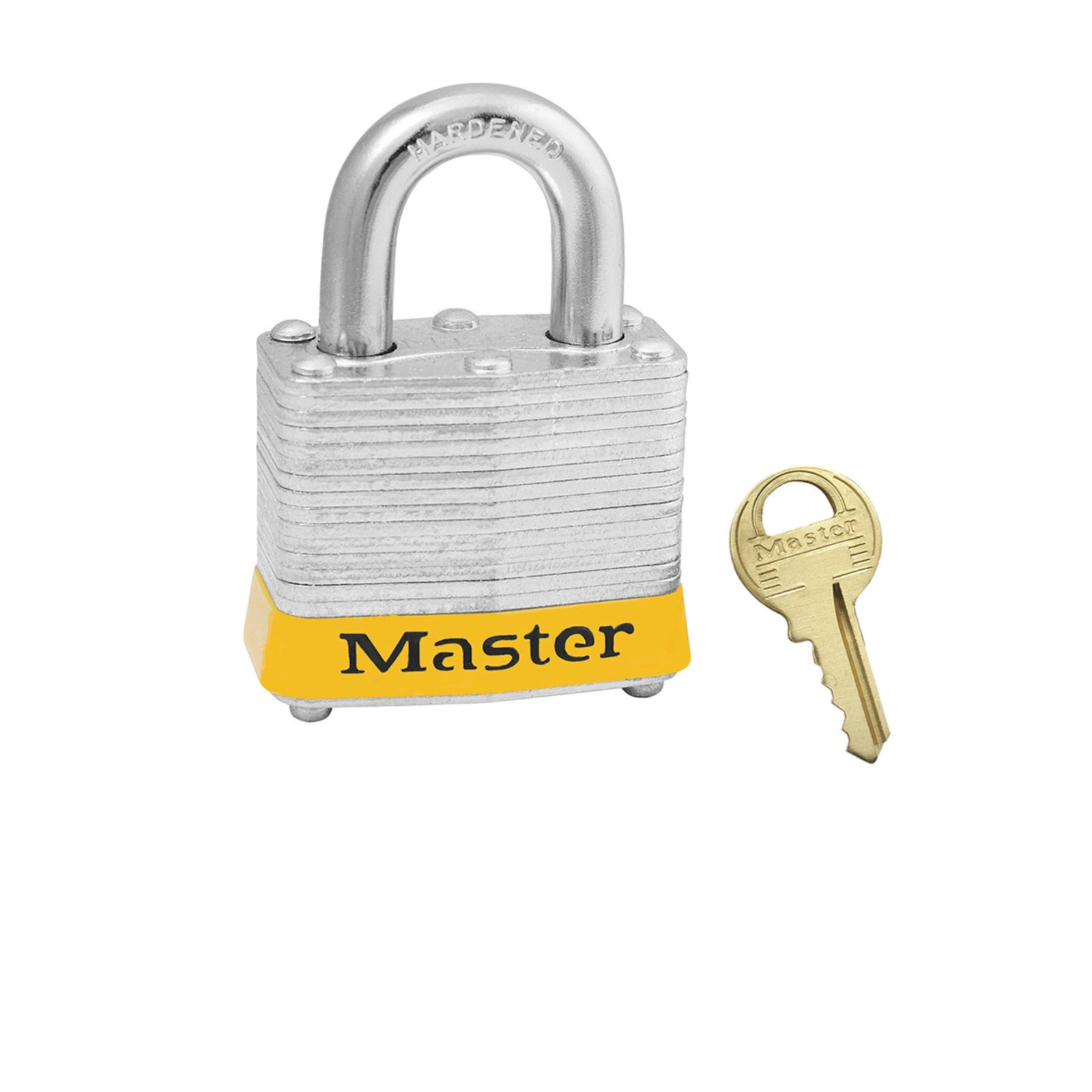 Master Lock No. 3YLW Yellow Bumper Safety Padlock Keyed Different - The Lock Source