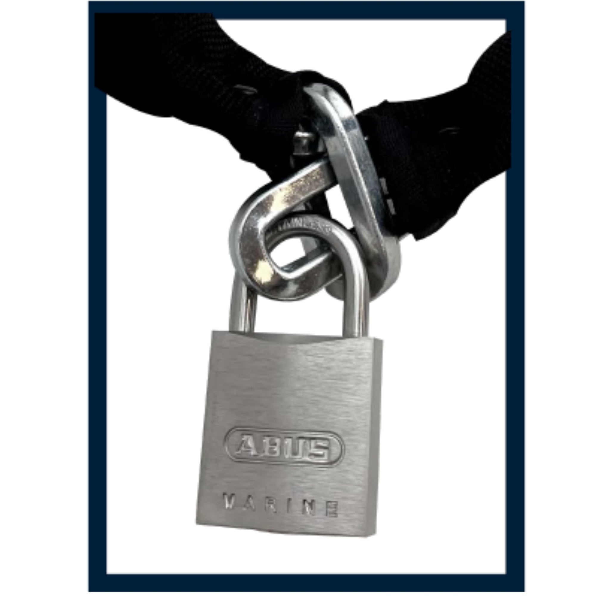 Abus 75IB/40 Series Brass Locks with 2-Foot (2') Pre-Cut Abus 6KS Chains - The Lock Source