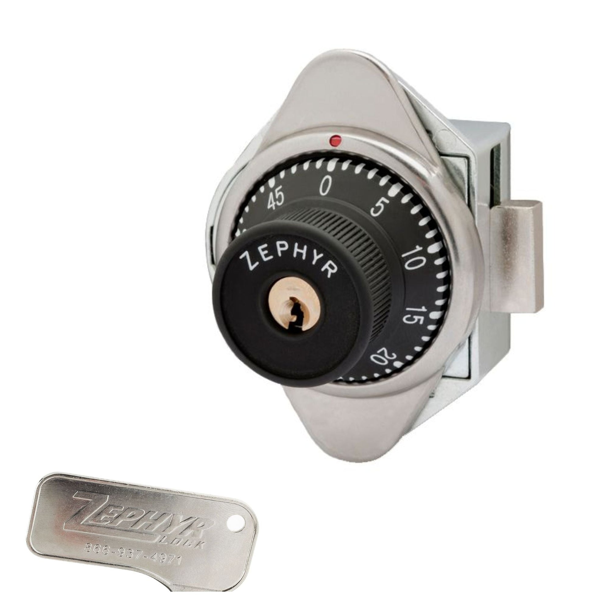 Zephyr Lock 1931ADA LH Combination Locker Padlock ADA Compliant Lock Fits Gravity and Multi Point Lockers - The Lock Source