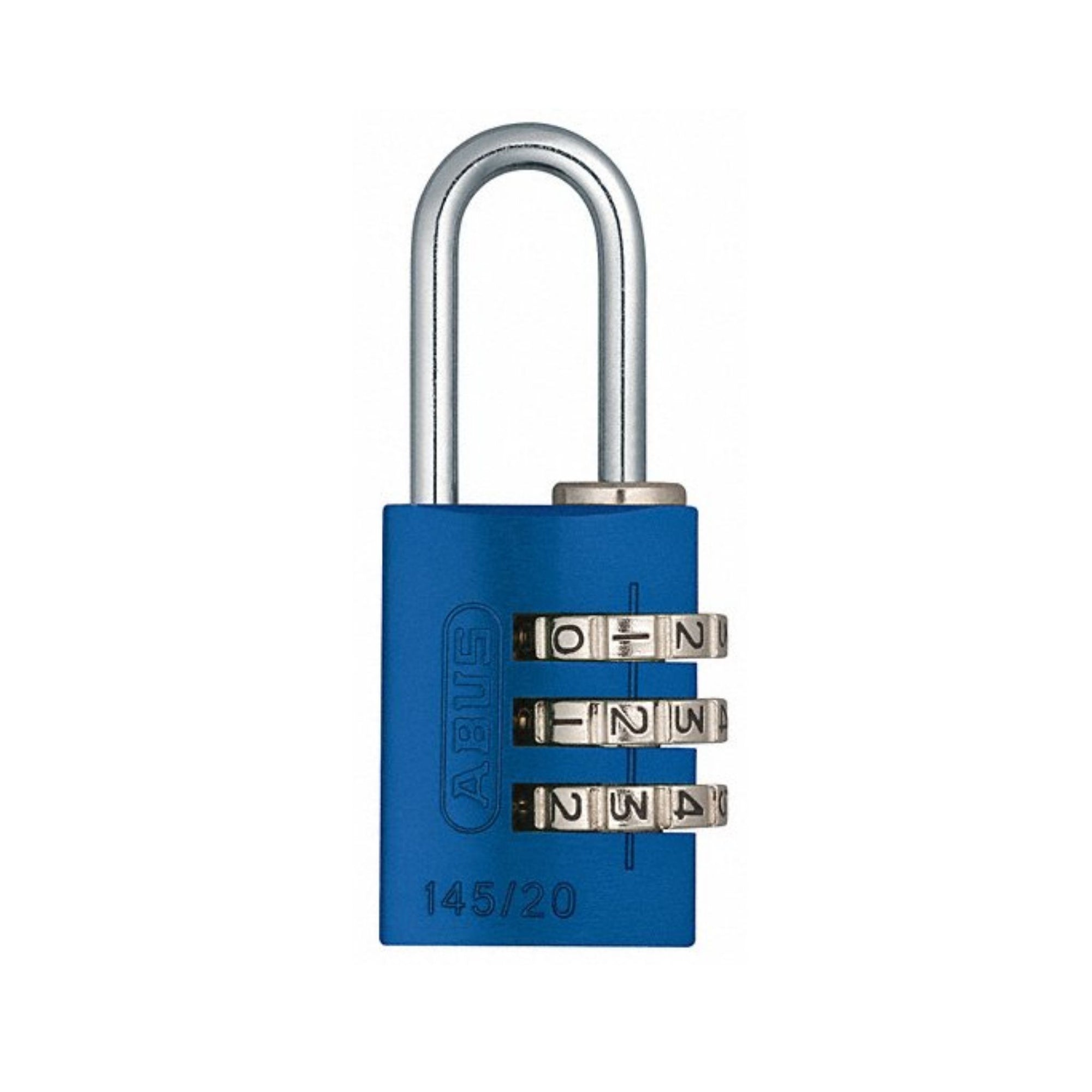 Abus Aluminum 145/20 Blue Combination Luggage Locks - The Lock Source