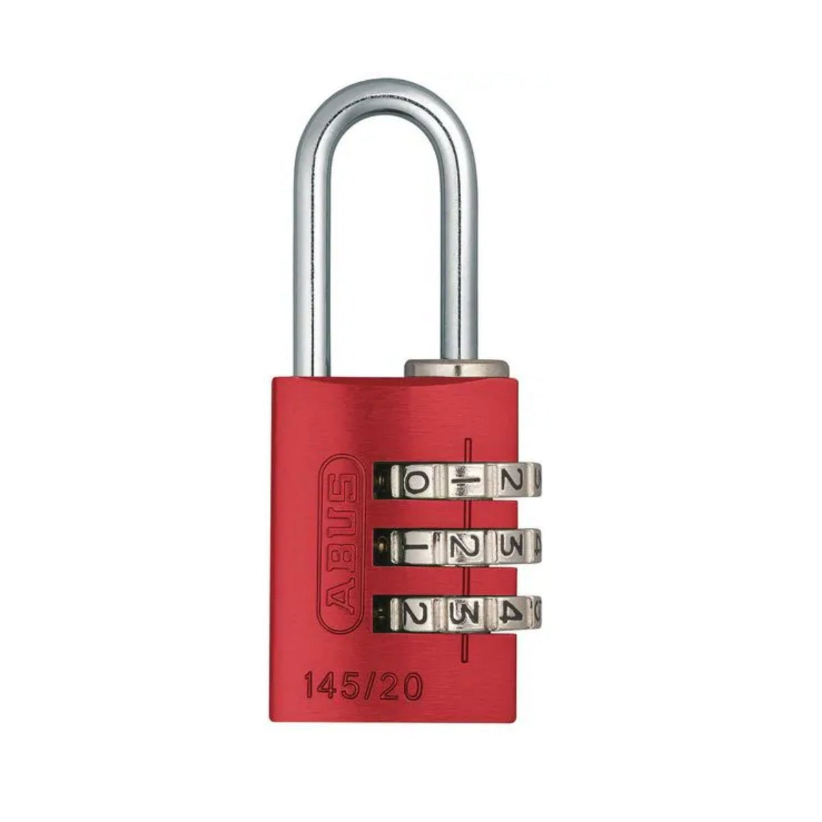 Abus 145/20 Red Combination Luggage Padlock - The Lock Source