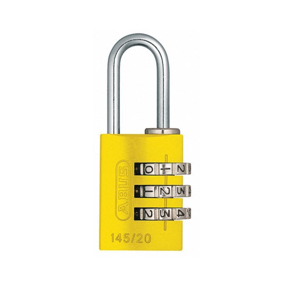 Abus 145/20 Yellow Combination Luggage Padlock - The Lock Source