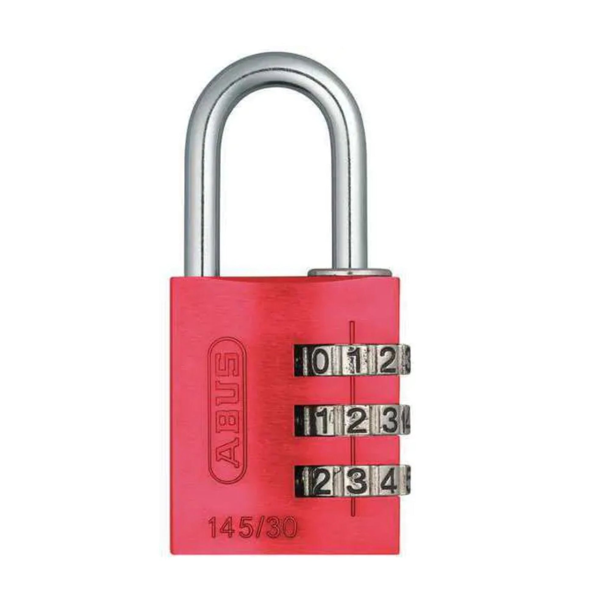 Abus Aluminum 145/30 Red Combination Luggage Locks - The Lock Source
