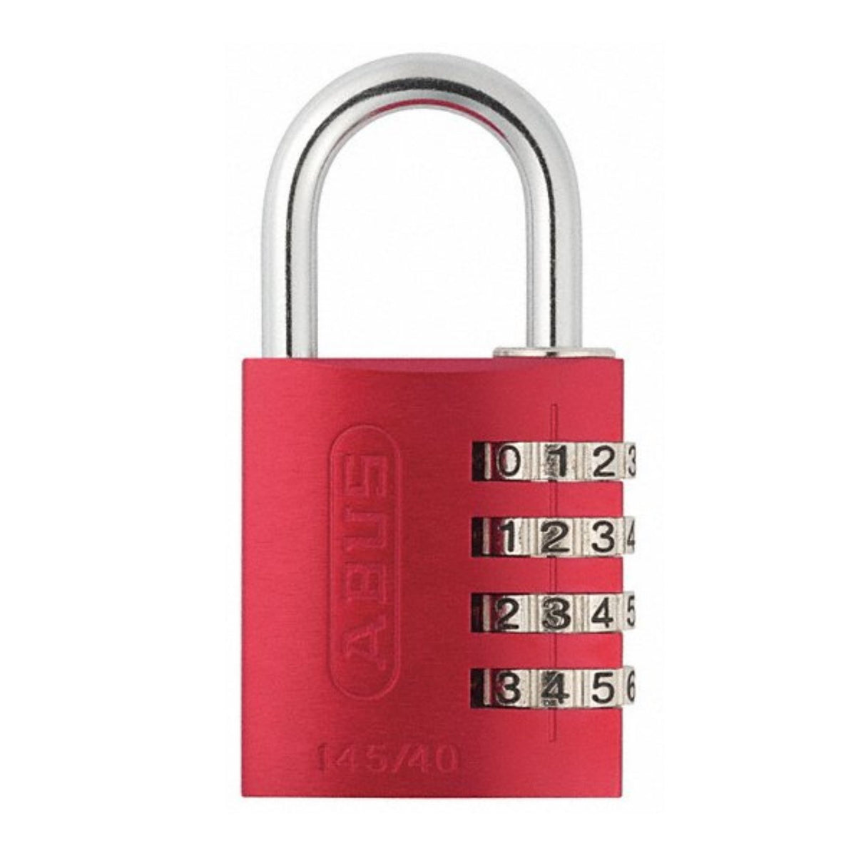 Abus Aluminum 145/40 Red Combination Luggage Locks - The Lock Source