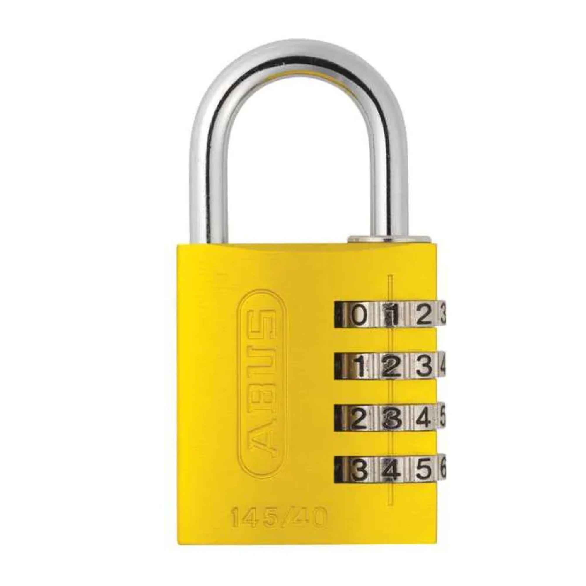 Abus 145/40 Yellow Combination Luggage Padlock - The Lock Source