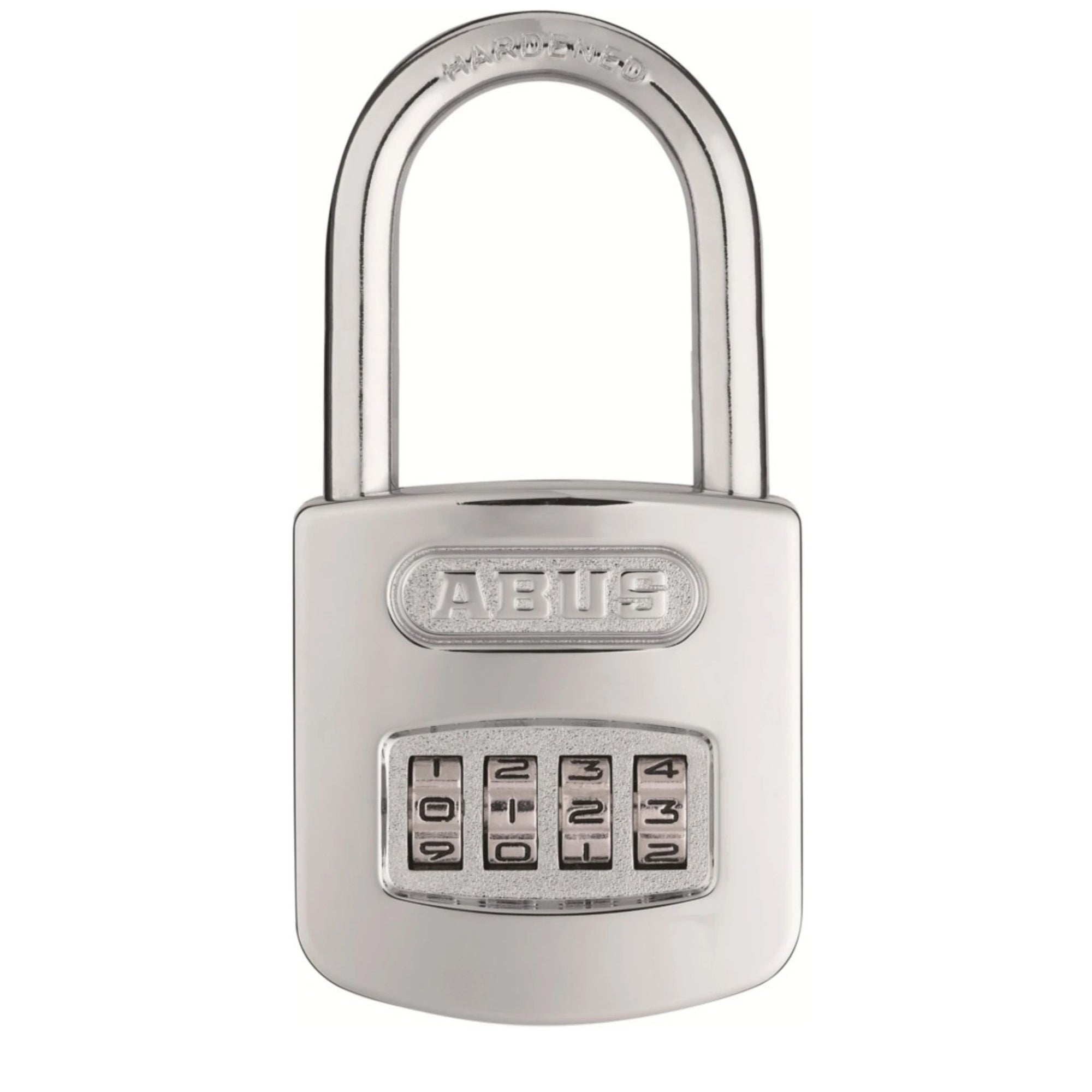 Abus 160/50 Lock Chrome 4-Digit Combination Padlocks - The Lock Source