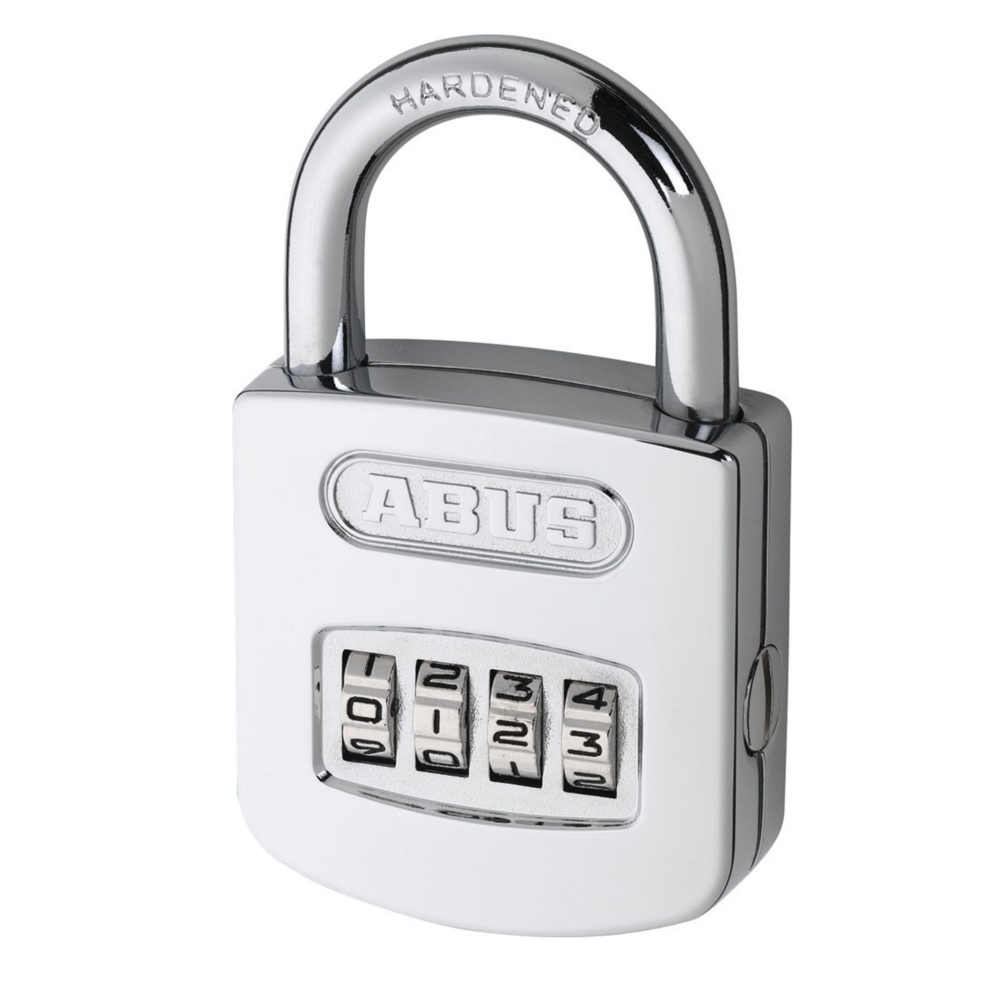 Abus 160/50 Padlock Chrome 4-Digit Resettable Combination Locks - The Lock Source