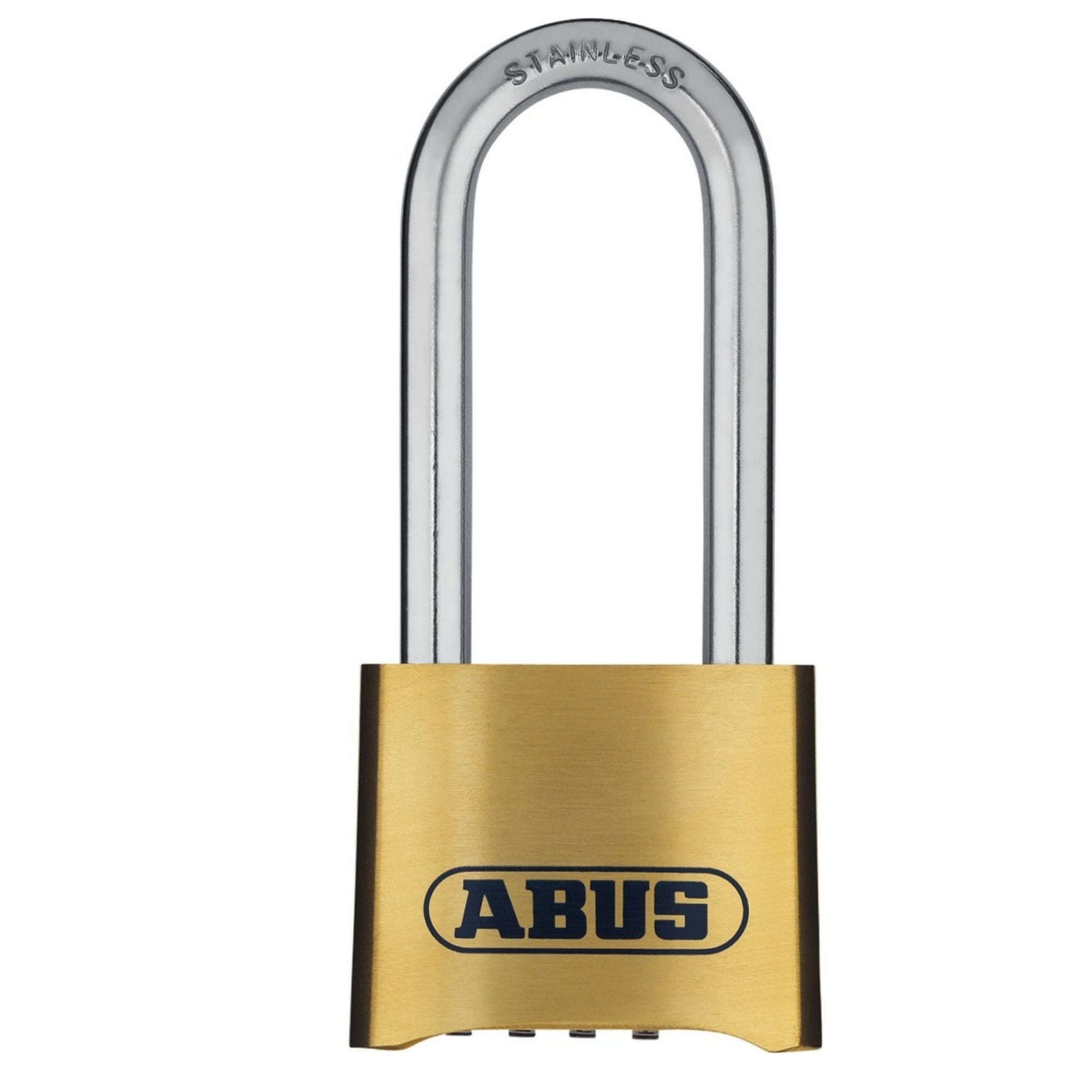 Abus 180IB/50HB63 Brass Combination Padlock, 2-1/2" Shackle - The Lock Source