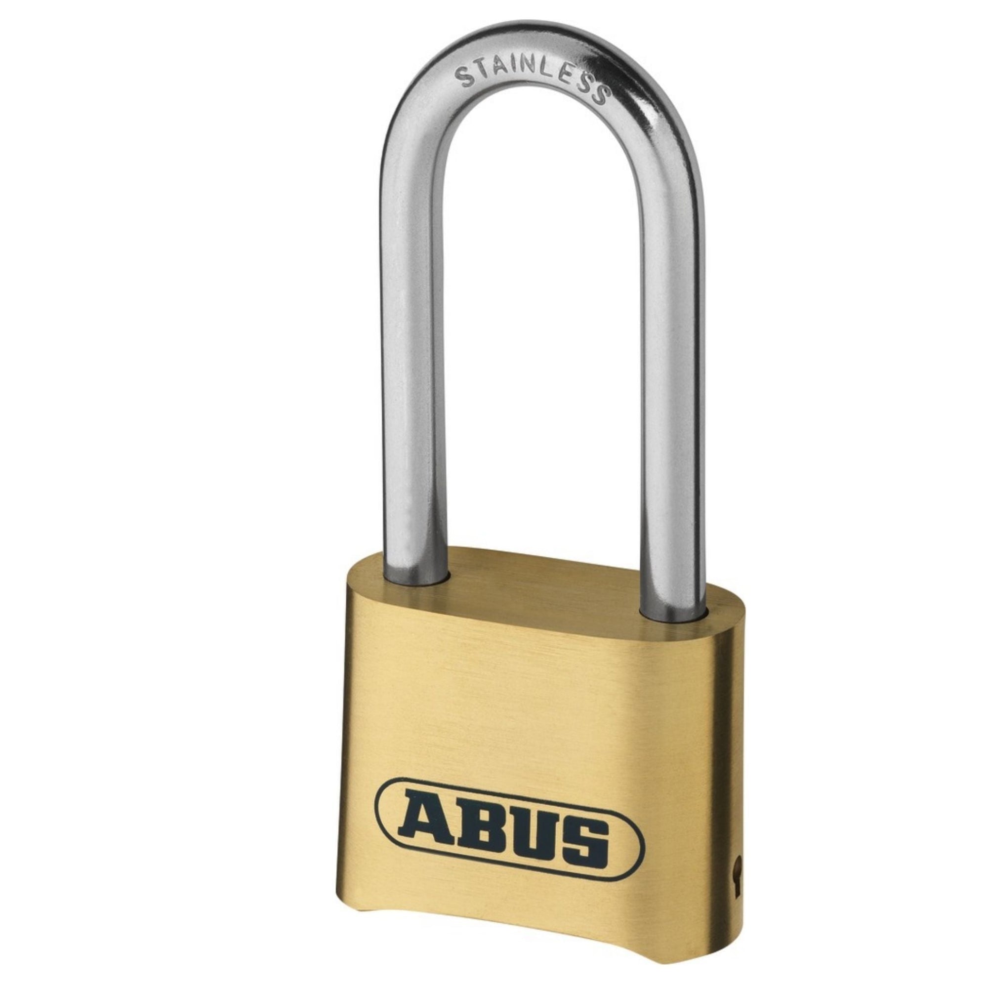 Abus 180IB/50HB63 Brass Combination Padlock All Weather Locks with Adjustable Code and 2-Inch Shackle - The Lock Source