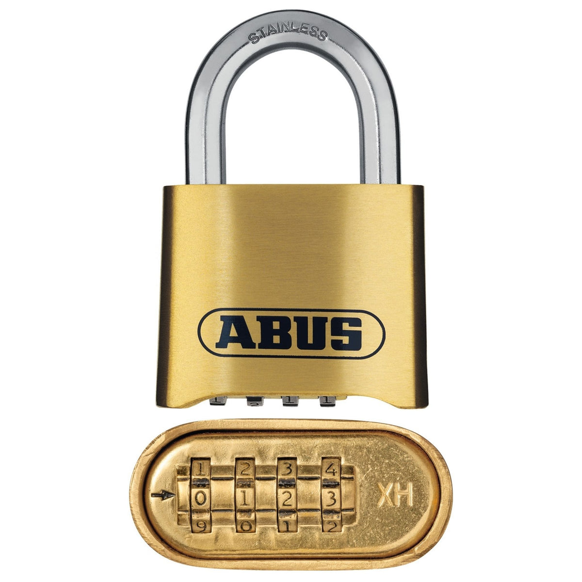 Abus 180IB/50 Lock Brass Combination Nautilus Padlock for Maritime Use - The Lock Source
