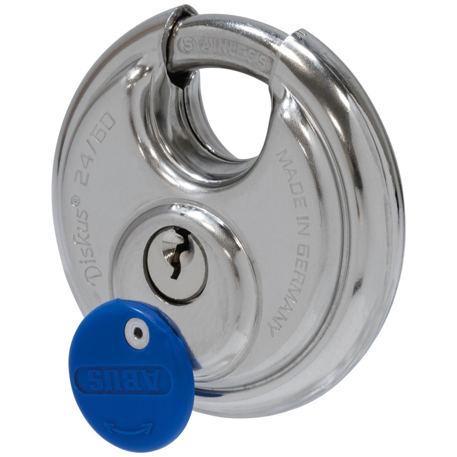Abus 24IB/60 KA EE 0121 Diskus Lock Weatherproof Disk Padlocks Keyed Alike to Match Existing Key Number EE0121 - The Lock Source