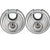 Abus 26/90 KAx2 Diskus Lock Keyed Alike Stainless Steel Disk Padlocks - The Lock Source