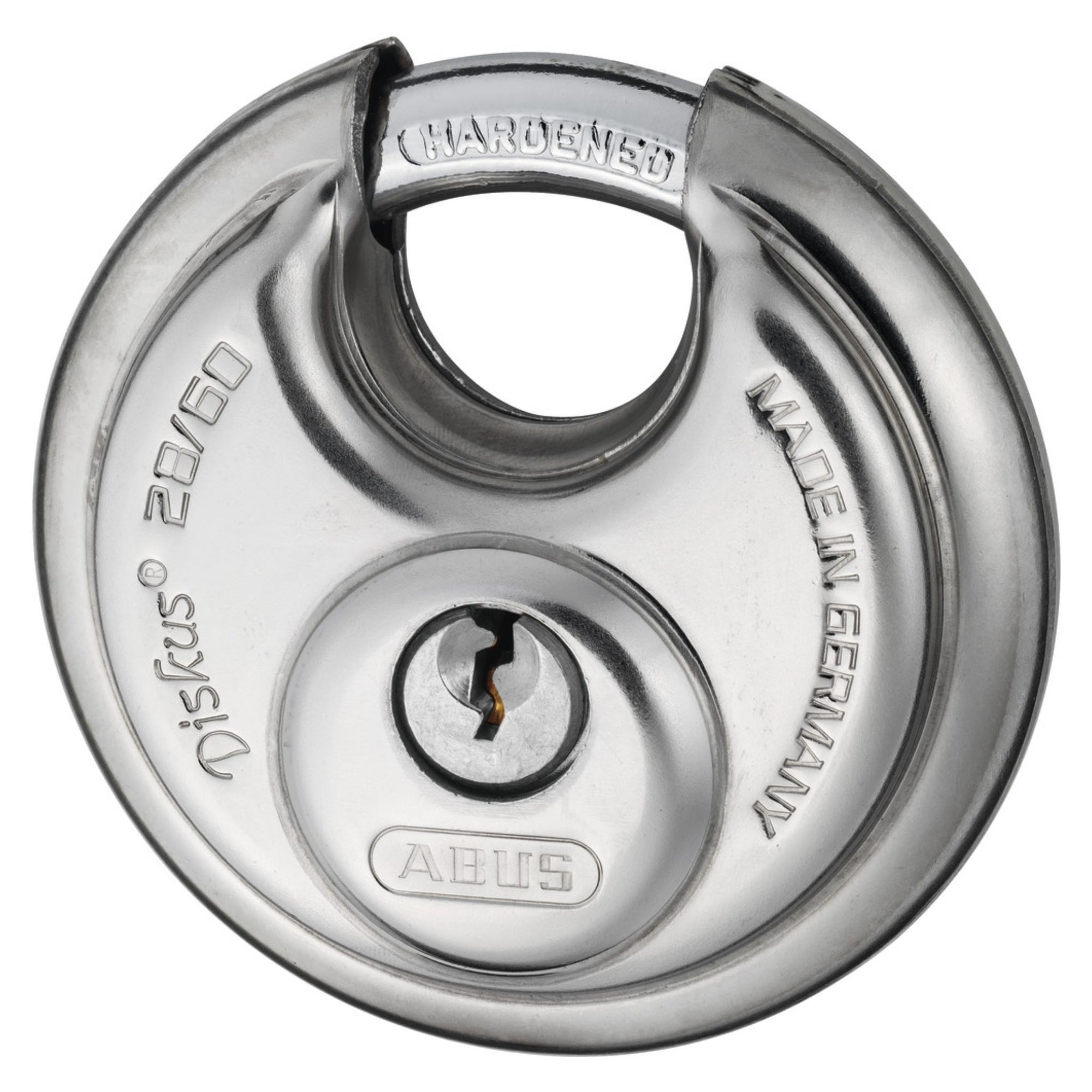 Abus 28/60 KA 0252 Diskus Lock Steel Disk Padlocks Keyed Alike Steel Disk Padlocks Keyed Alike to Match Existing Key# KA0252 - The Lock Source