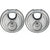 Abus 28/70 KAx2 Diskus Lock Keyed Alike in Set-of-2 Hardened Steel Disk Padlocks - The Lock Source