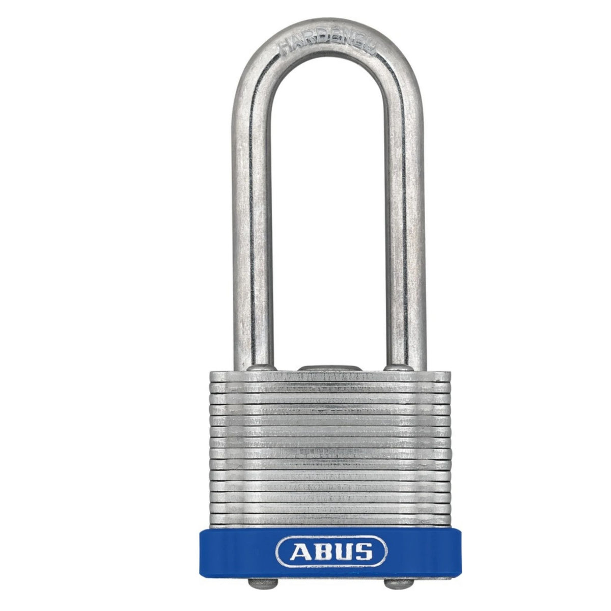 Abus 41/40HB50 MK0196 Laminated Steel Padlock with 2&quot; Shackle and Blue Bumper Master Keyed to Match Existing Key System MK0196 - The Lock Source