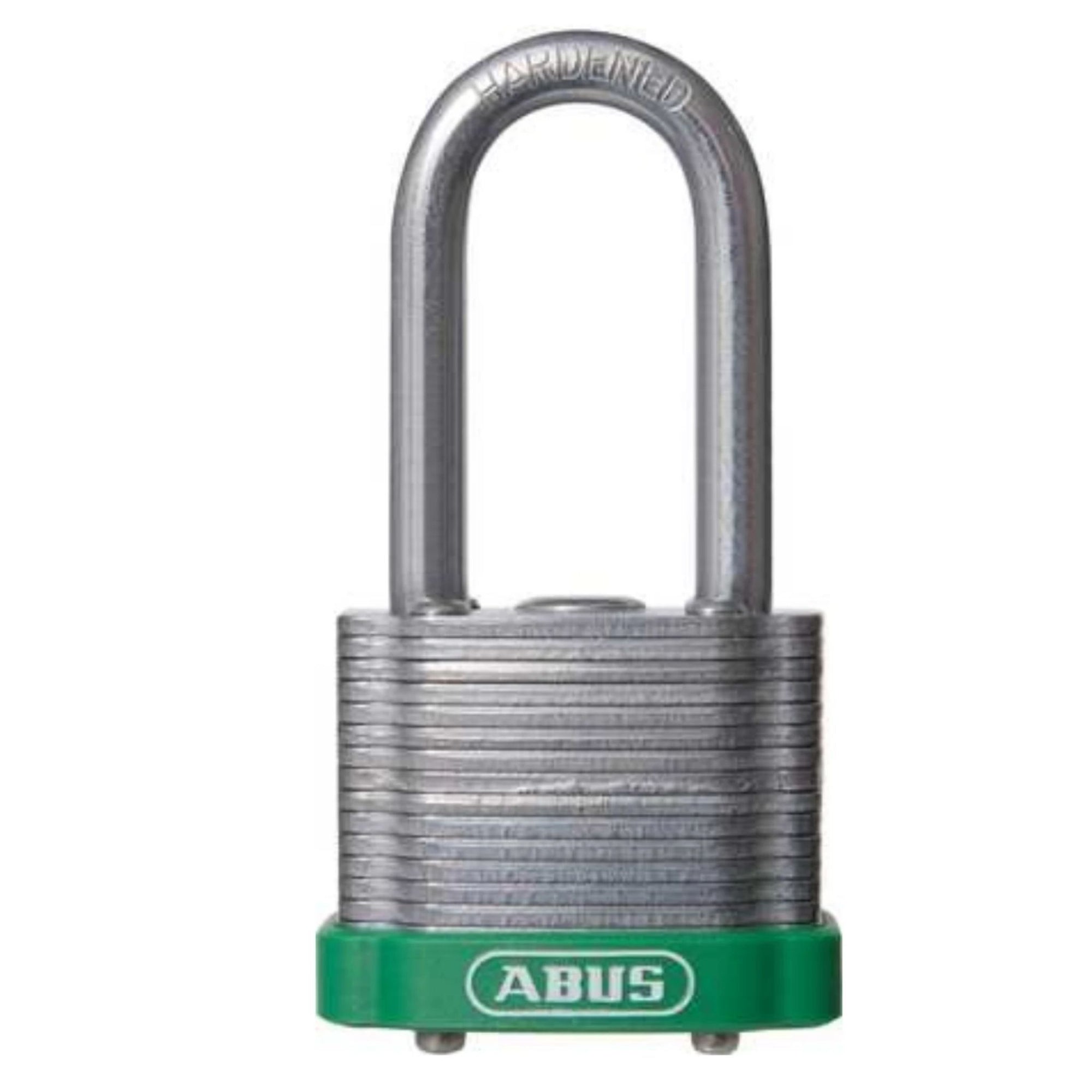 Abus 41/40HB50 KD Laminated Steel Padlock with 2" Shackle with Green Bumper - The Lock Source