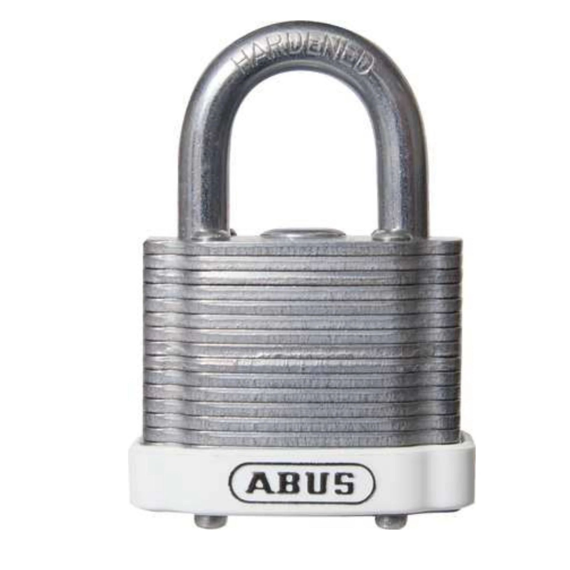 Abus 41/40 KA Laminated Steel Padlock with White Bumper - The Lock Source